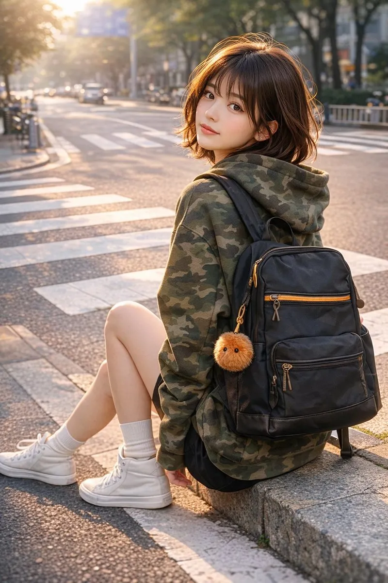 Portrait Urban Turn-Back Street Portrait Design