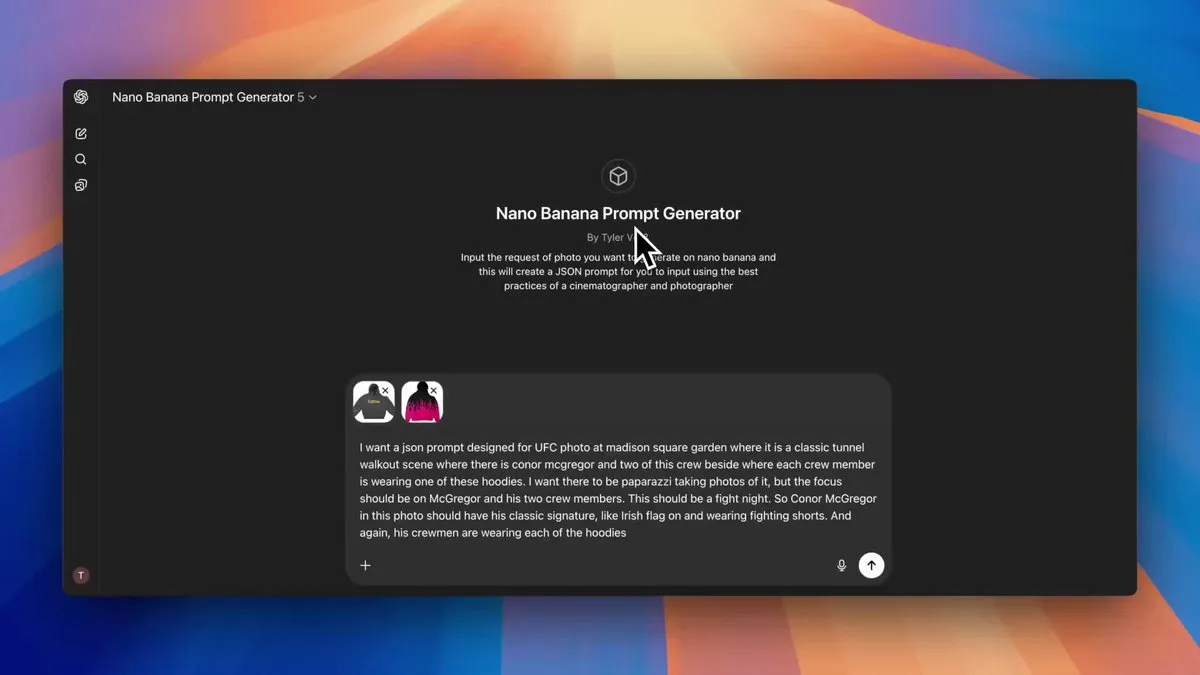 Google Nano Banana AI Prompt Generator for Cinematic UFC Photos
