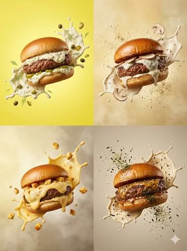Gourmet Burger Food Photography | Appetizing Menu Design