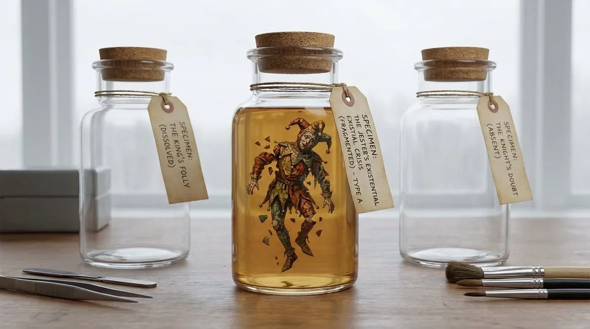 Conceptual Art: Jester's Existential Crisis Specimen Jars