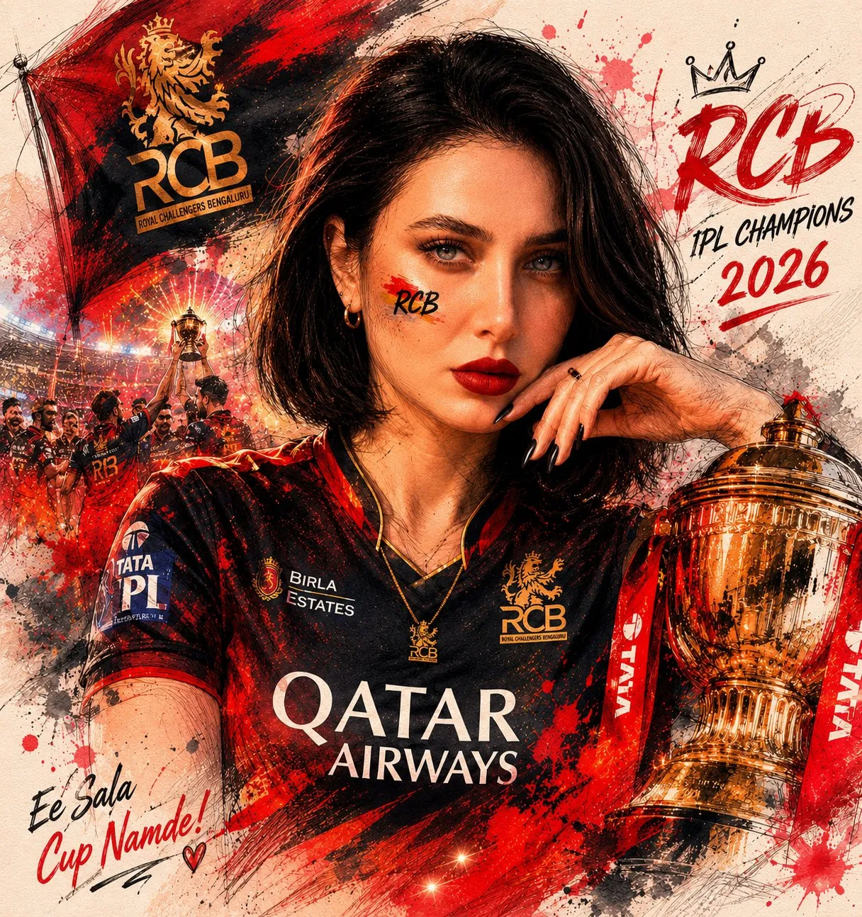 Epic IPL Championship Mixed-Media Poster