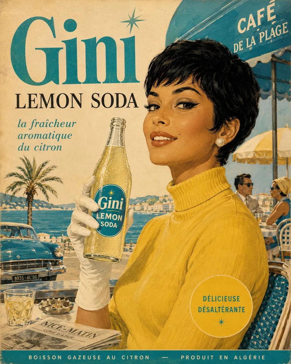 Cinematic and Illustrated Vintage 1960s Beer Ad
