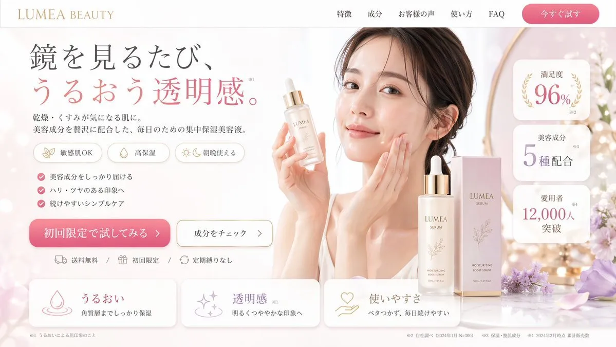 Lumea Beauty Skincare Landing Page
