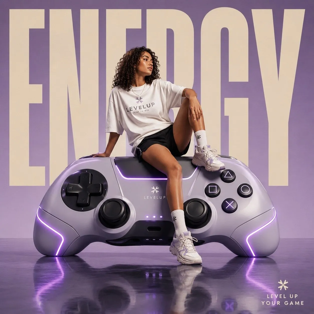 Bold Futuristic Streetwear Gaming Controller Poster
