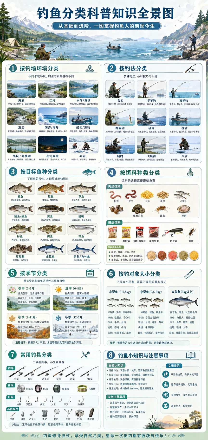 Comprehensive Fishing Species Visual Guide