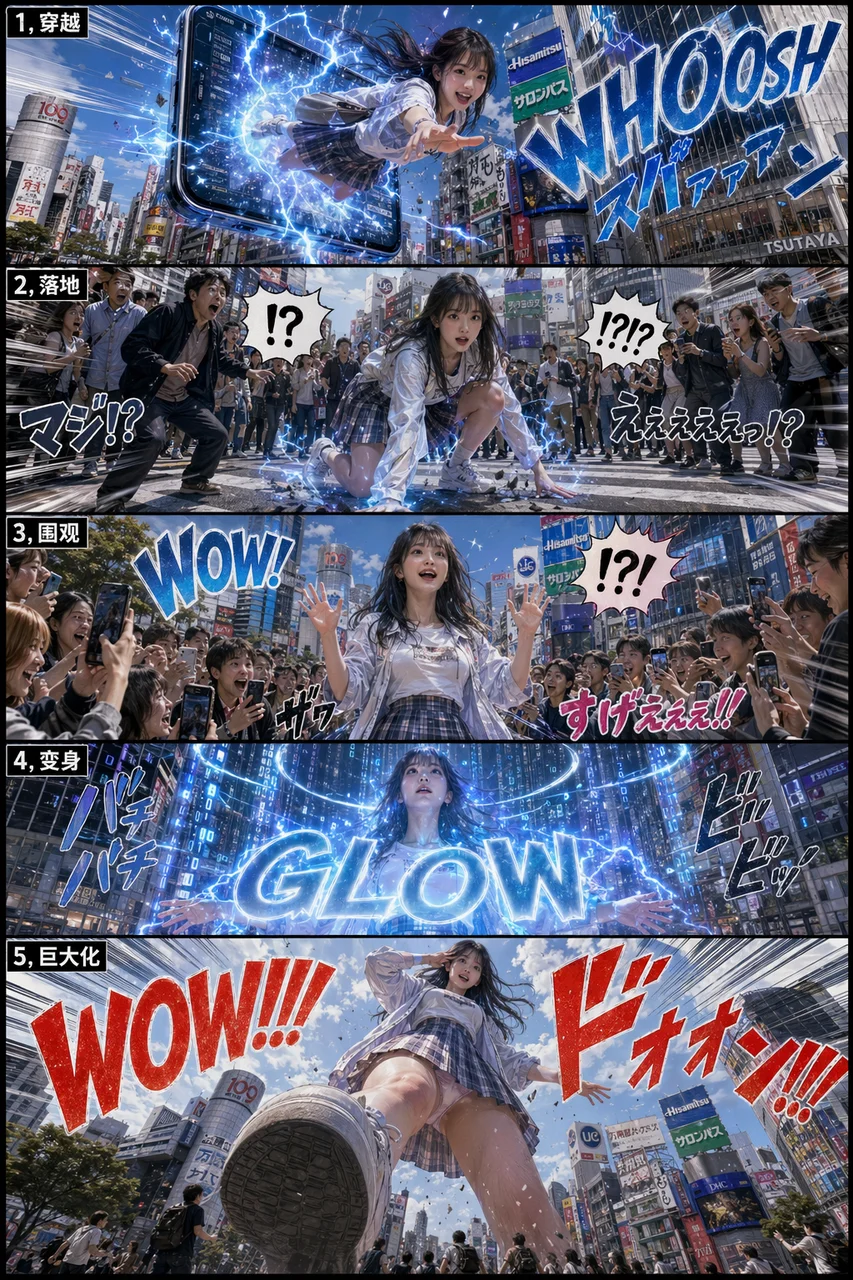 Cinematic Real vs Manga Split-Effect Poster